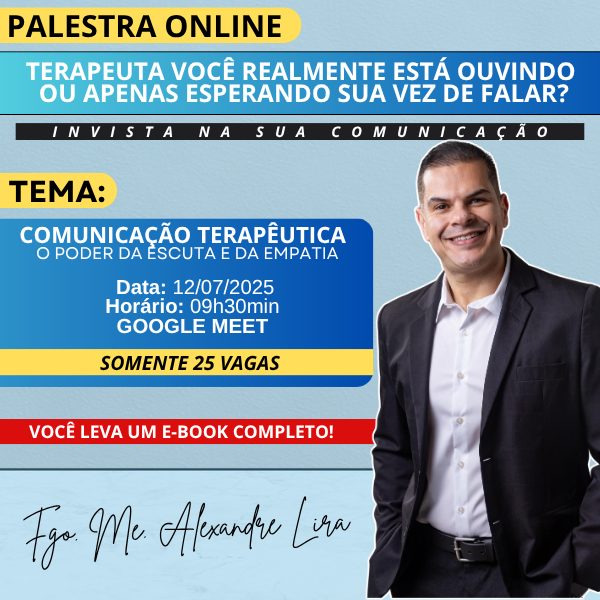 🎯 PALESTRA ONLINE – COMUNICAÇÃO TERAPÊUTICA: O Poder da Escuta e da Empatia