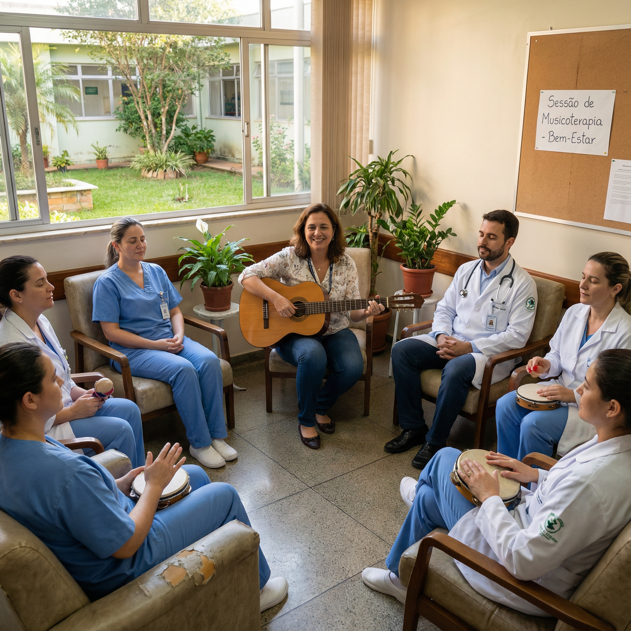 Estudo brasileiro revela que musicoterapia reduz em 60% o estresse ocupacional de profissionais de saúde em hospitais