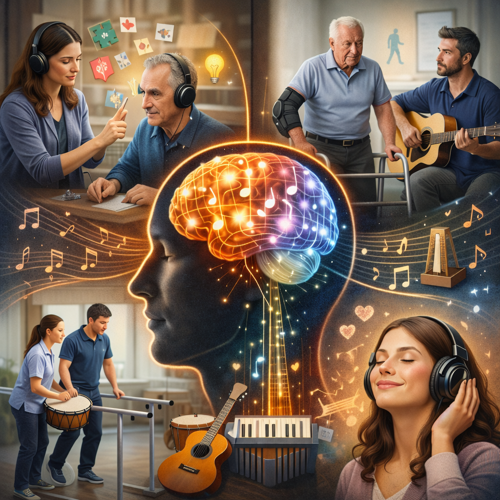 Musicoterapia Revoluciona Reabilitação de Lesões Cerebrais Adquiridas: Como a Música Melhora Cognição, Movimento e Bem-Estar